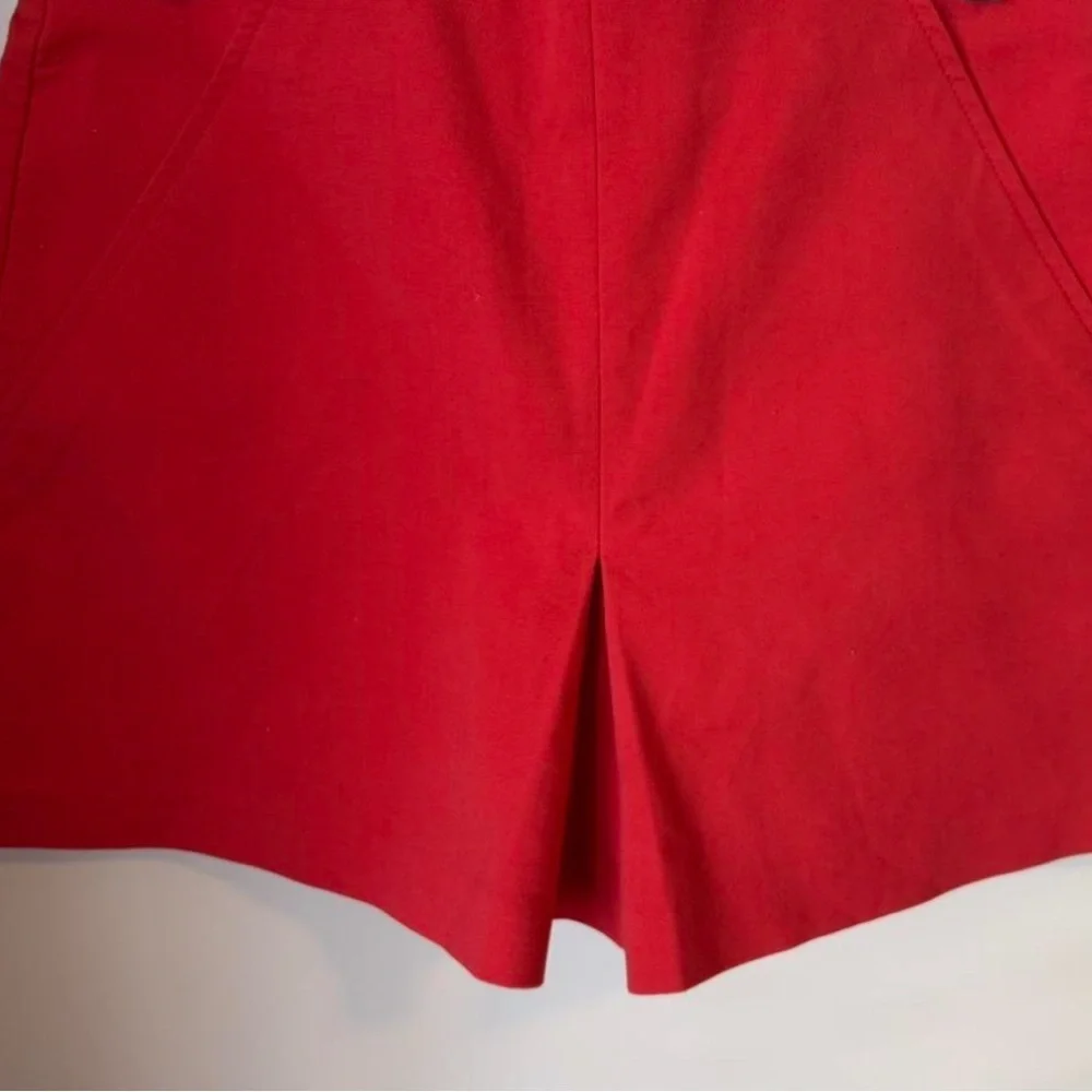 Zara Red Skirt Shorts with detail on the lower part of the Front Size USA L EURL
